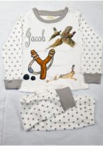Children's Grey Spotty pyjamas long sleeve (various designs) - Image 6