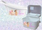 Girls Baby bath sets (various designs) (Shnuggle bath & vanity case)