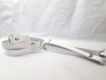 White Italian Leather walking safety reins (personalisation) - Image 2